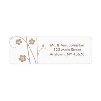 Swirly Blooms Address Label Return Address Label