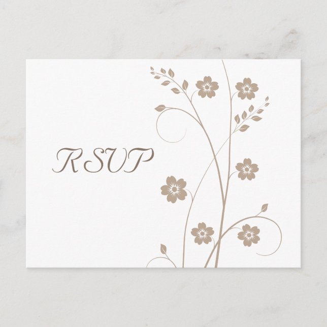 Swirly Blooms RSVP postcard (Front)