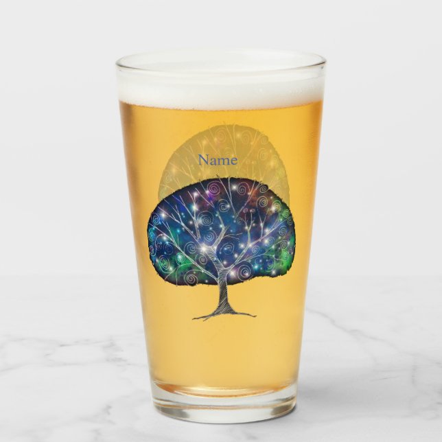 Swirly branch Tree Thunder_Cove  Glass (Front Filled)