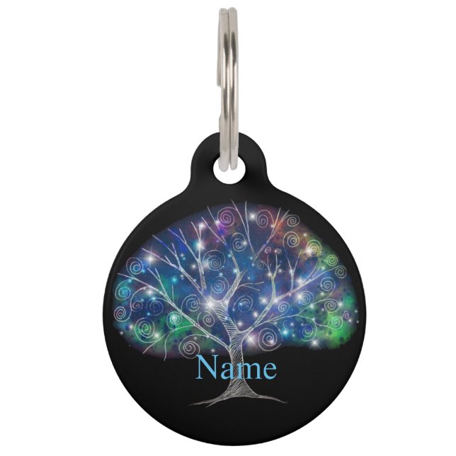 Swirly branch Tree Thunder_Cove  Pet Tag (Front)