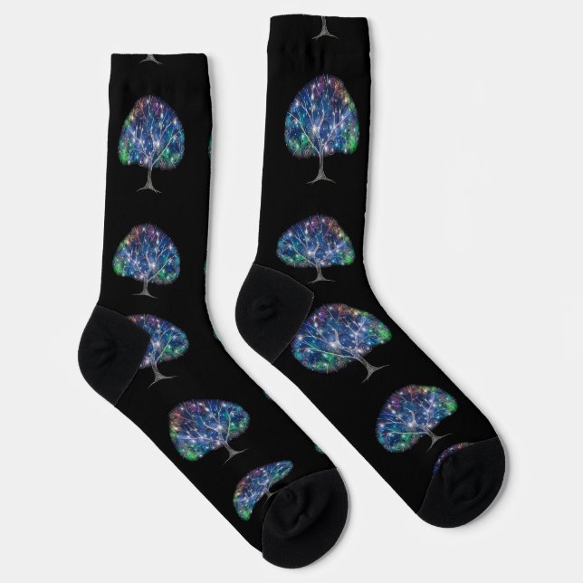 Swirly branch Tree Thunder_Cove  Socks (Right)