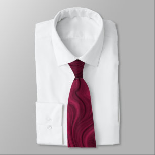 Swirly Burgundy Abstract Tie