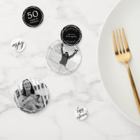 Swirly Calligraphy & Photos Retirement Party