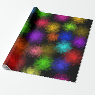 Swirly Color Bubbles Wrapping Paper