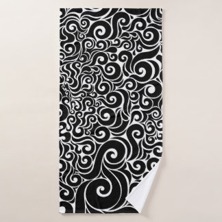 Swirly Design Bath Towel