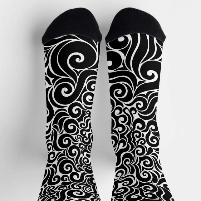 Swirly Design Socks (Top)