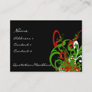 Swirly Distressed Paint Splats - C... - Customised Business Card