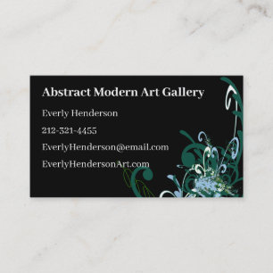 Swirly Distressed Paint Splats - Customised Business Card
