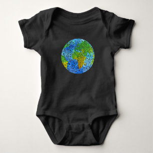 Swirly Earth Baby Bodysuit