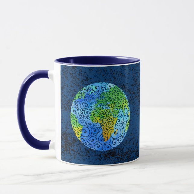 Swirly Earth  Mug (Left)