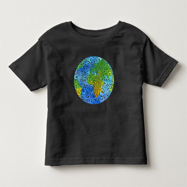 Swirly Earth  Toddler T-Shirt (Front)