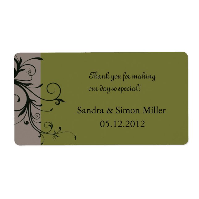 Swirly Elegance - Wedding thank you labels-4 (Front)