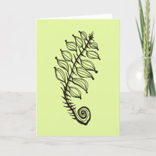 Swirly fern card