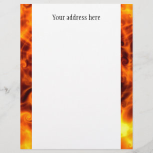 Swirly Flames Customized Letterhead