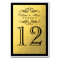 Swirly Flourish with Outline Table Numbers | gold