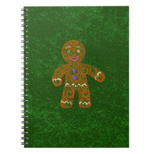 Swirly Gingerbread Cookie Notebook