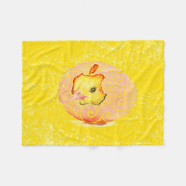  Swirly Hatchling Fleece Blanket (Front (Horizontal))