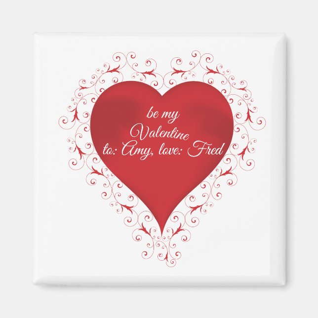 Swirly Hearts Magnet (Front)