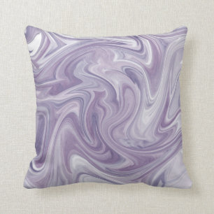 Swirly Lavender Abstract Cushion