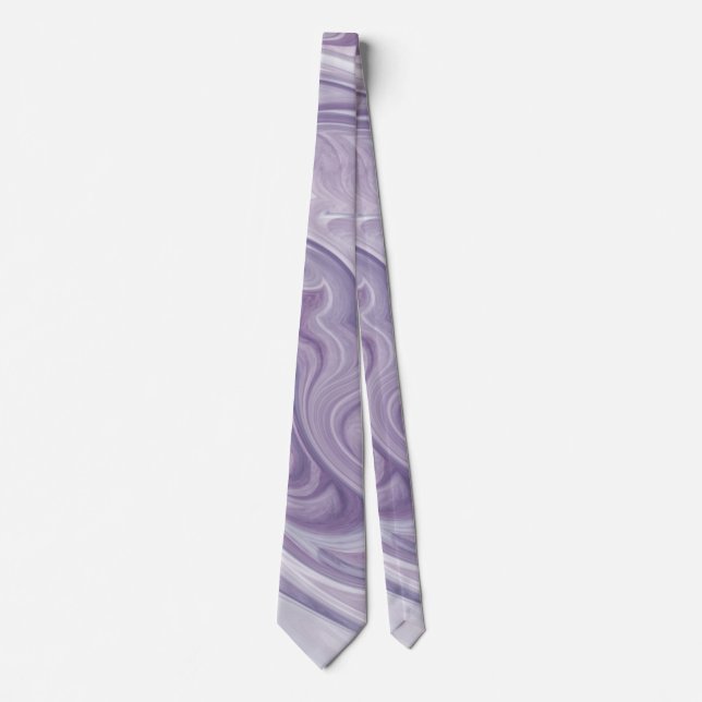 'Swirly Lavender Abstract' Tie (Front)