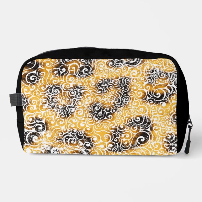 Swirly Leopard Pattern Dopp Kit (Front)