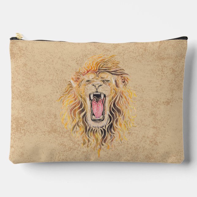 Swirly Lion  Accessory Pouch (Front)