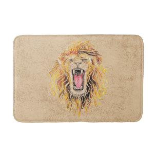 Swirly Lion Bath Mat