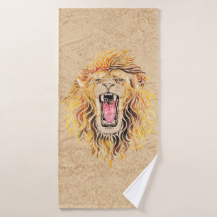 Swirly Lion Bath Towel