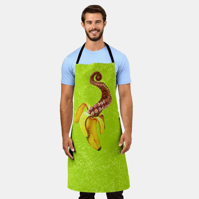 Swirly Mutant-Banana Apron (Worn)