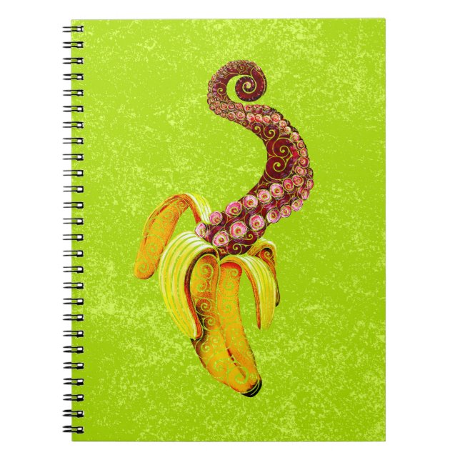 Swirly Mutant-Banana Notebook (Front)