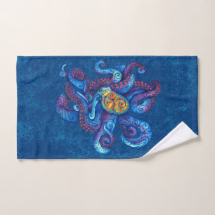 Swirly Octopus Hand Towel