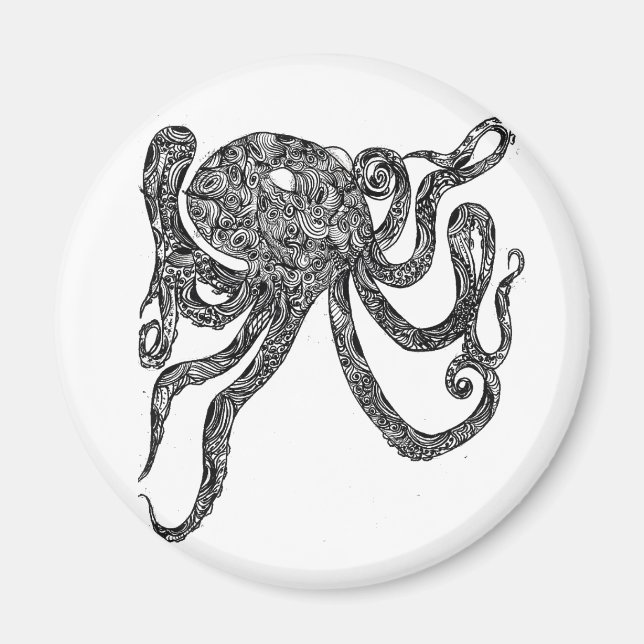 Swirly Octopus Magnet (Front)