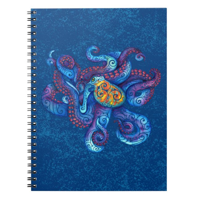 Swirly Octopus  Notebook (Front)