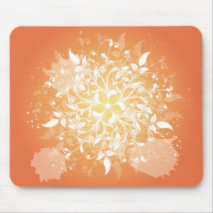 Swirly Orange Mouse Pad