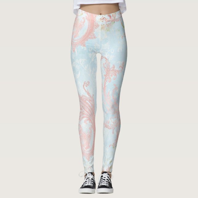 Swirly pastel Leggings (Front)