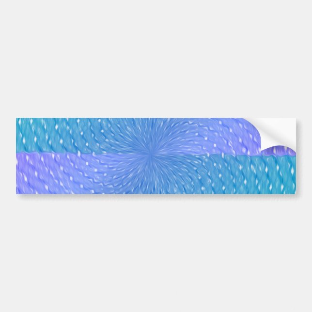 Swirly Pastel Purple Teal Abstract Pattern Bumper Sticker (Front)