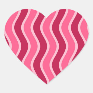 Swirly Pink Striped Stickers