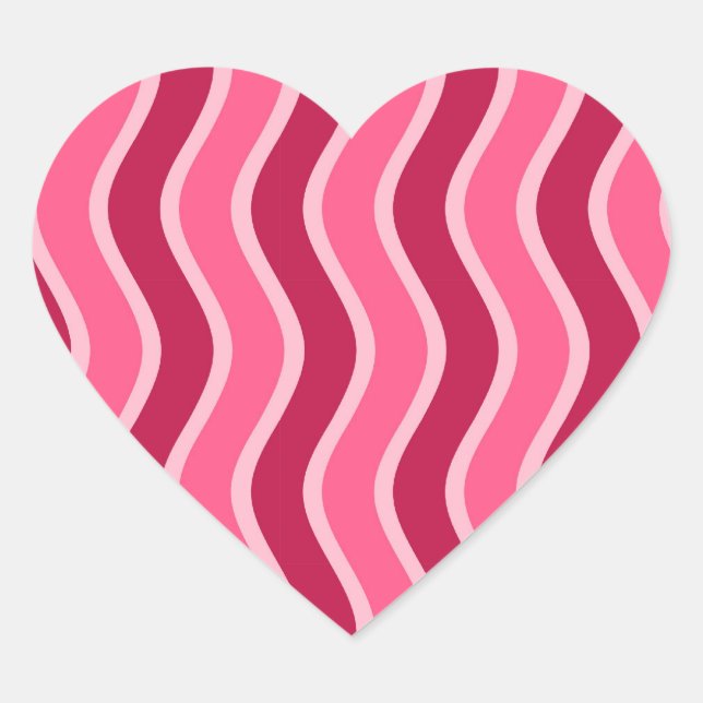 Swirly Pink Striped Stickers (Front)