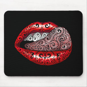 Swirly Precious Tongue Mouse Pad