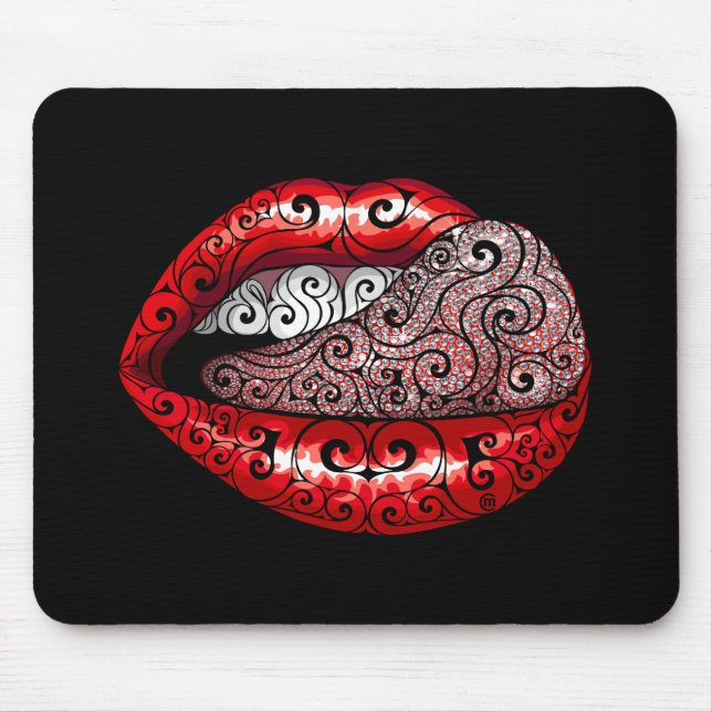 Swirly Precious Tongue Mouse Pad (Front)