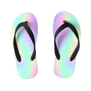 Swirly Rainbow Gradient Kid's Thongs