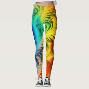 Swirly Rainbow Leggings