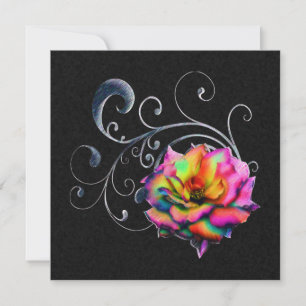 Swirly Rainbow Rose