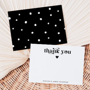 Swirly Retro Thank You Heart Card