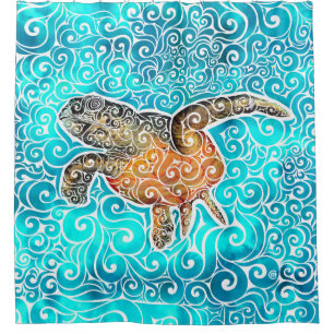 Swirly Sea Shower Curtain