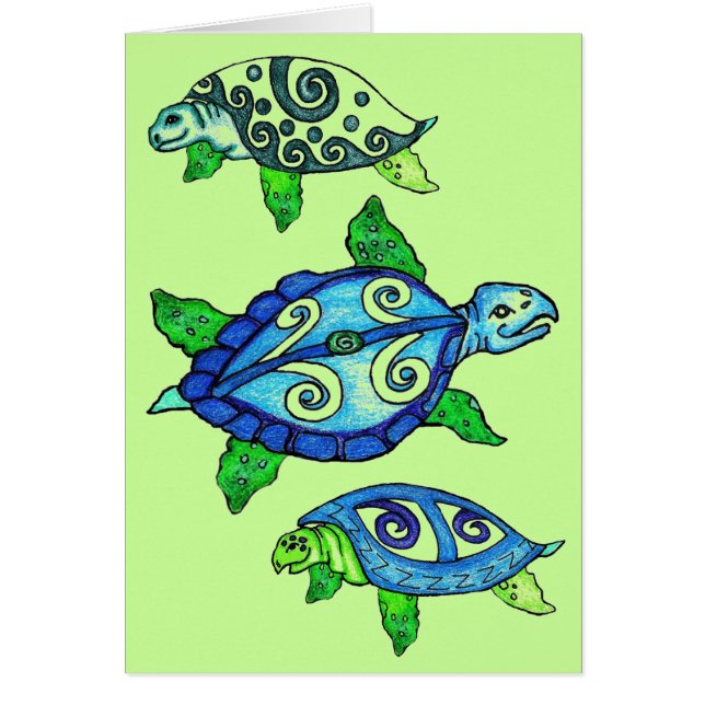 Swirly Sea Turtles (Front)