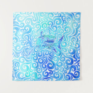 Swirly Shark Tapestry