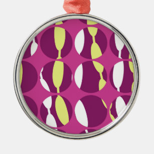 Swirly Stripe Metal Tree Decoration