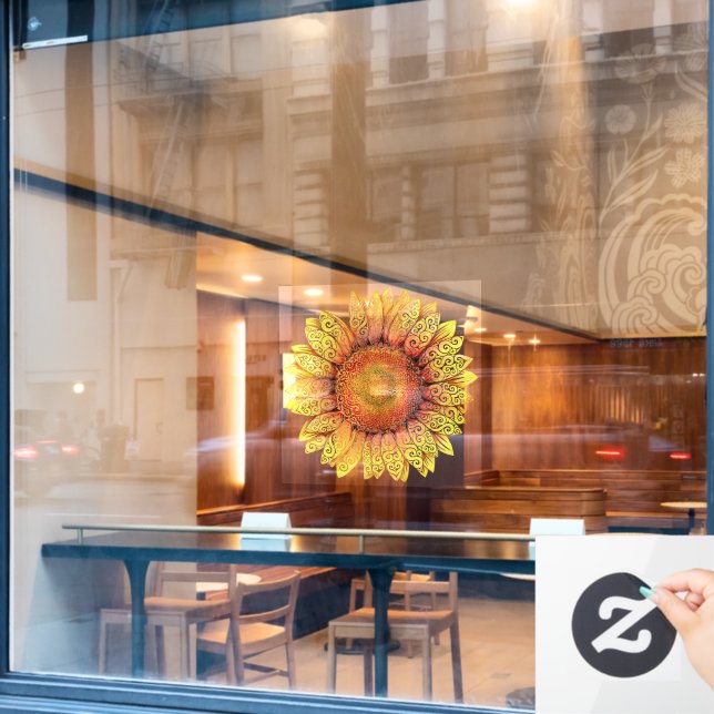 Swirly Sunflower  (Cafe Window)
