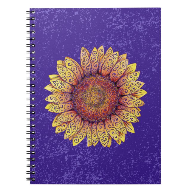 Swirly Sunflower Notebook (Front)